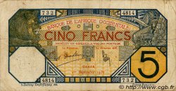 5 Francs DAKAR FRENCH WEST AFRICA Dakar 1932 P.05Be S