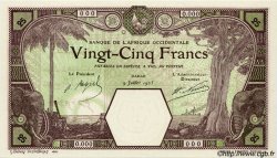 25 Francs DAKAR Épreuve FRENCH WEST AFRICA Dakar 1925 P.07Bas UNC