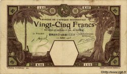 25 Francs GRAND-BASSAM FRENCH WEST AFRICA Grand-Bassam 1923 P.07Db var BC+