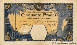 50 Francs DAKAR FRENCH WEST AFRICA Dakar 1929 P.09Bc