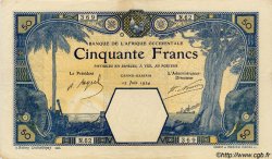 50 Francs GRAND-BASSAM FRENCH WEST AFRICA Grand-Bassam 1924 P.09Db q.SPL
