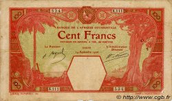 100 Francs DAKAR FRENCH WEST AFRICA Dakar 1926 P.11Bb q.MB