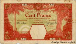 100 Francs GRAND-BASSAM FRENCH WEST AFRICA Grand-Bassam 1920 P.11Db q.MB