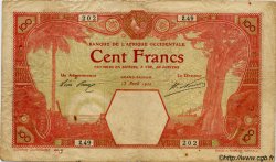 100 Francs GRAND-BASSAM FRENCH WEST AFRICA Grand-Bassam 1920 P.11Dc VG