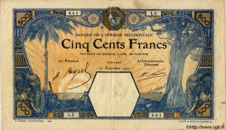 500 Francs CONAKRY FRENCH WEST AFRICA Conakry 1921 P.13Ab S to SS