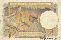 5 Francs FRENCH WEST AFRICA (1895-1958)  1935 P.21 VF