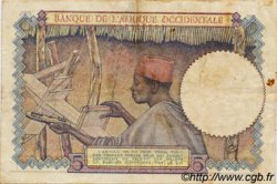 5 Francs FRENCH WEST AFRICA  1941 P.21 MBC