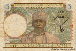 5 Francs FRENCH WEST AFRICA (1895-1958)  1941 P.25 VG