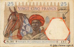 25 Francs FRENCH WEST AFRICA  1938 P.22 MBC