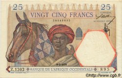 25 Francs FRENCH WEST AFRICA  1939 P.22 VZ+