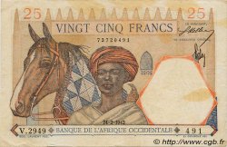 25 Francs FRENCH WEST AFRICA (1895-1958)  1942 P.27 VF