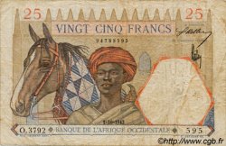 25 Francs FRENCH WEST AFRICA  1942 P.27 MB