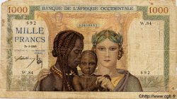 1000 Francs FRENCH WEST AFRICA  1945 P.24 G