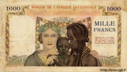1000 Francs FRENCH WEST AFRICA  1945 P.24 RC+