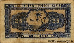 25 Francs FRENCH WEST AFRICA  1942 P.30a SGE
