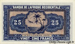25 Francs FRENCH WEST AFRICA  1942 P.30a fST