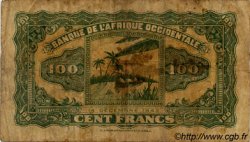 100 Francs FRENCH WEST AFRICA  1942 P.31a SGE