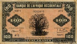 100 Francs FRENCH WEST AFRICA  1942 P.31a BC