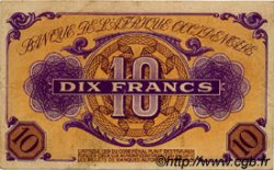 10 Francs FRENCH WEST AFRICA  1943 P.29 BB