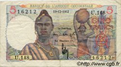 5 Francs FRENCH WEST AFRICA  1952 P.36 BC