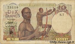 10 Francs FRENCH WEST AFRICA  1946 P.37 SGE