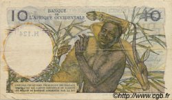 10 Francs FRENCH WEST AFRICA  1953 P.37 VF
