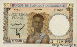 25 Francs FRENCH WEST AFRICA  1948 P.38 VZ