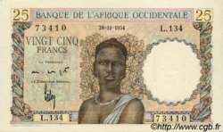25 Francs FRENCH WEST AFRICA  1954 P.38 SPL