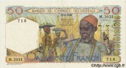 50 Francs FRENCH WEST AFRICA  1948 P.39 XF