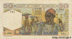 50 Francs FRENCH WEST AFRICA  1948 P.39 F+