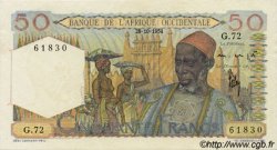 50 Francs FRENCH WEST AFRICA  1954 P.39 XF