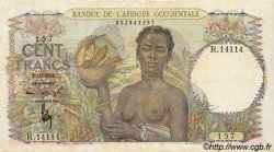100 Francs FRENCH WEST AFRICA  1951 P.40 VF-