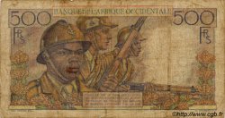 500 Francs FRENCH WEST AFRICA  1946 P.41 VG