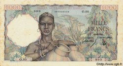 1000 Francs Spécimen FRENCH WEST AFRICA  1945 P.42s XF+