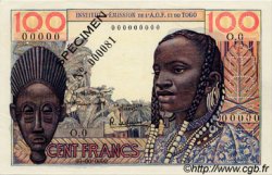 100 Francs Spécimen FRENCH WEST AFRICA  1956 P.46s XF+
