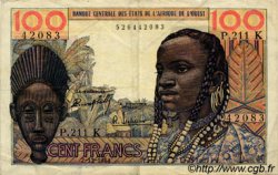 100 Francs ESTADOS DEL OESTE AFRICANO  1964 P.701Kd MBC