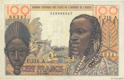 100 Francs ESTADOS DEL OESTE AFRICANO  1965 P.101Ae MBC