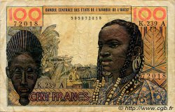 100 Francs STATI AMERICANI AFRICANI  1966 P.101Af MB
