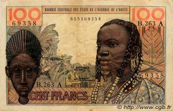 100 Francs ESTADOS DEL OESTE AFRICANO  1966 P.101Ag MBC