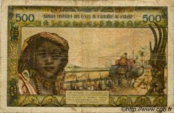 500 Francs STATI AMERICANI AFRICANI  1966 P.102Ae q.MB