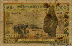 500 Francs STATI AMERICANI AFRICANI  1977 P.102Al B