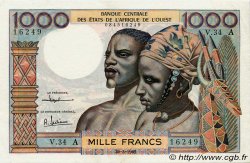 1000 Francs WEST AFRICAN STATES  1961 P.103Ac XF - AU