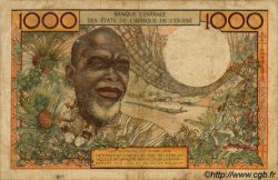 1000 Francs STATI AMERICANI AFRICANI  1965 P.103Ad B a MB