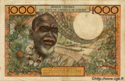 1000 Francs ESTADOS DEL OESTE AFRICANO  1965 P.103Ad BC