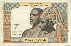 1000 Francs WEST AFRIKANISCHE STAATEN  1965 P.103Ad SS