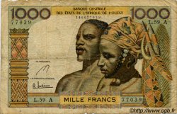 1000 Francs WEST AFRIKANISCHE STAATEN  1966 P.103Ae SGE