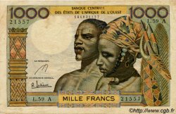 1000 Francs ESTADOS DEL OESTE AFRICANO  1966 P.103Ae BC+
