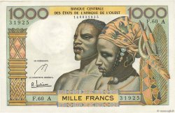 1000 Francs STATI AMERICANI AFRICANI  1966 P.103Ae AU+