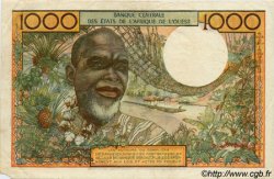 1000 Francs ESTADOS DEL OESTE AFRICANO  1969 P.103Af MBC