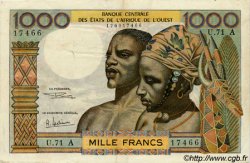 1000 Francs WEST AFRICAN STATES  1969 P.103Af VF - XF